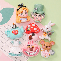Belle somnambule Alice lapin bricolage résine crème colle coques de téléphone boucle de chaussure épingle à cheveux résine accessoires porte-clés pour la décoration