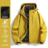 Nouvelle veste bomber d'hiver pour homme, décontractée, à capuche, imperméable, rembourrée de duvet, réversible, avec fermeture éclair, doublure amovible, trois en un
