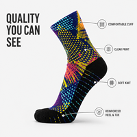 Chaussettes mi-mollet sportives personnalisées OEM pour adultes – Polyester/Nylon/Coton/Bambou/Laine, sans couture, respirantes, séchage rapide