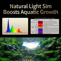 KASSRAY T200/T300 IR-A+UV Lumière de croissance aquatique naturelle Contrôle WIFI/BT Sans ventilateur Aquarium d'eau douce planté Aquarium de poissons LED Lumière