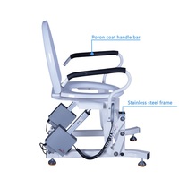 Chaise de toilette portable, fauteuil de transfert, chaise de toilette pour handicapés et patients