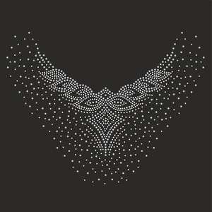 Presse à chaud fer à repasser sur le col décolleté Motif AB cristal strass motif Hot Fix modèle de transfert <span class=keywords><strong>pour</strong></span> col de t-shirt - Product Image 4