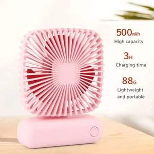 Desktop <b>Small</b> <b>Desk</b> Fan Mini Handheld Usb Three Speed Cool Air Car Home Office Portable Quiet Outdoor Simple Portable Summer - Product Image 3
