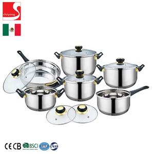 SY-Kitchenware 12PCs <span class=keywords><strong>Juego</strong></span> <span class=keywords><strong>de</strong></span> utensilios <span class=keywords><strong>de</strong></span> cocina <span class=keywords><strong>de</strong></span> acero inoxidable Inducción <span class=keywords><strong>Fraciel</strong></span> Mexico Market Mango <span class=keywords><strong>de</strong></span> silicona Sartén antiadherente - Product Image 4