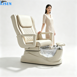 เก้าอี้นวดทำเล็บสปาหรูหราทันสมัยสำหรับร้านเสริมสวย Kneading Touch Salon พร้อมอุปกรณ์ทำเล็บมือและเล็บเท้าแบบไฟฟ้า - Product Image 3