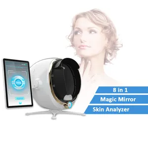Espelho mágico facial profissional da máquina do analisador da pele com câmera máxima do analisador da pele do almofada da tela
