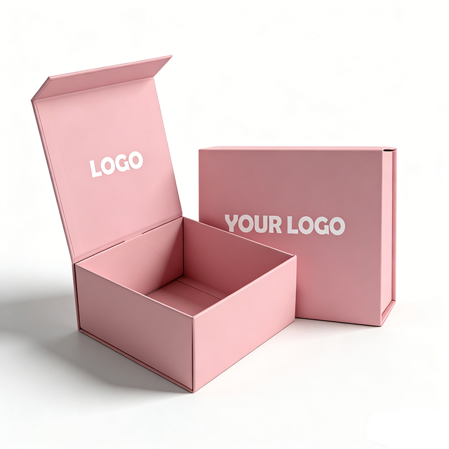 Wholesale Pink Magnetic Foldable Gift Box Luxury Rigid Cardboard Magnetic Closure Packaging Boxes for Jewelry Cosmetics