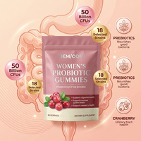 Gummies Probiotiques pour Femmes avec Canneberge pour l'Équilibre de la Flore et la Santé Intestinale – Complément Quotidien de Bien-être (OEM/ODM, Marque Privée)