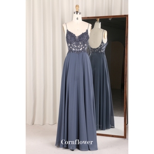 slim fit dress slacks Grey Chiffon Halter Beaded Long Prom Dresses Formal Dress for Girls, M –  Musebridals main image 0
