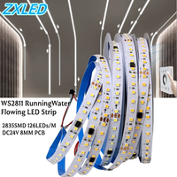 Lampu LED Strip Air Mengalir DC24V WS2811 Pixel Addressable LED Strip 2835SMD 120Leds/m Putih Fleksibel untuk Rumah Dapur Kamar Tidur