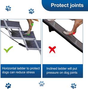 CanboPet Faltbare Hundetreppe für den Außenbereich, tragbare Haustier-Rampe aus Aluminium, Einstiegshilfe für das Auto, Kletterleiter für große Hunde und SUVs - Product Image 4