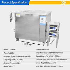 <span class=keywords><strong>Machine</strong></span> de nettoyage par ultrasons industrielle 264L, laveuse de pièces, chauffage par ultrasons pour bloc moteur, dispositif de lavage de pièces automobiles, outils - Product Image 2