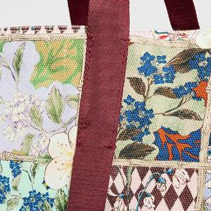 Women's Cotton <b>Canvas</b> Handbag Large Capacity Open Top Weekender Tote Bags Custom Floral Embroidery Printed Spring Summer Autumn - Product Image 2