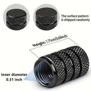 Tapas de válvula americanas de aleación de aluminio moleteadas para neumáticos sin cámara, cubiertas antipolvo para coche y bicicleta, repuesto y reparación, 80-110 unidades - Product Image 3