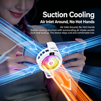 Ventilateur de refroidissement semi-conducteur portable RGB pour téléphone, grande plaque de refroidissement, 4 vitesses, refroidisseur magnétique pour tablette, idéal pour le gaming et le streaming en direct