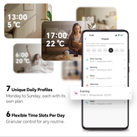 Termostato Inteligente WiFi Digital BEOK con Pantalla LED para Control Remoto por Aplicación, Ahorro de Energía