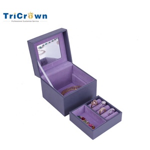 Usine Nouvelle Marque Filles Pu Boîte De Rangement De <span class=keywords><strong>Bijoux</strong></span> <span class=keywords><strong>Avec</strong></span> <span class=keywords><strong>Miroir</strong></span> - Product Image 5
