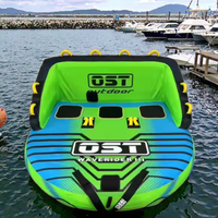 Tubes gonflables remorquables pour 2-3 personnes pour sports nautiques, tubes gonflables remorquables pour bateaux, points de remorquage doubles, nylon, enfants et adultes