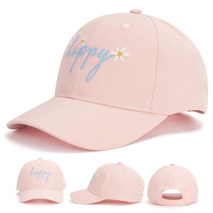 Gorra de Béisbol Rosa de Algodón de 6 Paneles con Letra Bordada Personalizada, Certificada por BSCI, Protección Solar Deportiva para Niñas - Product Image 2