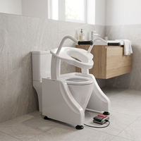 Siège de toilette électrique pour personnes âgées, fauteuil inclinable motorisé avec télécommande, capacité robuste de 300 lb