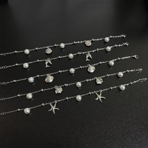 <span class=keywords><strong>2025</strong></span> नए डिजाइन समुद्र श्रृंखला स्टारफिश डॉल्फिन शेल मोती मिश्रित महिला टखने - Product Image 1