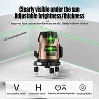Niveleur laser à batterie lithium-ion Machine de nivellement laser de construction rotative à nivellement automatique
