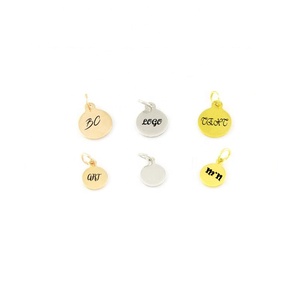 El altın kazınmış özel adı kelime yapma damgalı toptan Logo metal etiketler için damgalama mücevher - Product Image 2