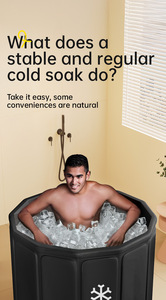 106Gal Portable Ice Bath Recovery Pod Cold Plunge for Adult <strong>Athletes</strong> with Wooden <strong>Boards</strong> - Product Image 6