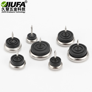 Pieds de meubles en acier inoxydable Jiufa, pointes de fixation au sol pour table, chaise, canapé, armoire, réglables en hauteur avec patins en caoutchouc - Product Image 1