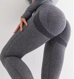 Offre Spéciale nouveau Design Tiktok taille haute lulu Yoga pantalon femmes entraînement Scrunch Leggings bout à bout coloré sans couture Leggings - Product Image 6