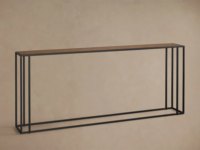 Nouvelle arrivée, meubles de salon de luxe, table console en verre avec base en acier