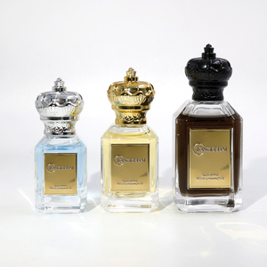 Botella de Perfume Vacía Cuadrada Personalizada de Lujo de 30 ml, 50 ml, 100 ml, Botella de Perfume Negra con Atomizador y Tapa de Corona - Product Image 2