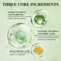 Sérum Visage Anti-Âge Éclaircissant et Raffermissant à 23% de Vitamine C, Lissant les Rides, à l'Acide Hyaluronique, Marque Blanche, Vente en Gros