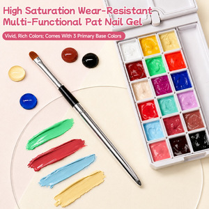 Gel UV LED pour nail art, gel de peinture solide haute saturation, gel à ongles tapable, avec couvercle rotatif à 18 compartiments, pour dégradé blush, vente en gros - Product Image 4