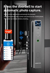 Serratura Intelligente Tuya Wifi con Riconoscimento Biometrico, Impronte Digitali, Viso e Vene Palmari per Porte <span class=keywords><strong>in</strong></span> <span class=keywords><strong>Legno</strong></span> - Product Image 5