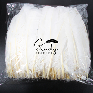 Vendita a buon mercato 12-14 "/30-35cm bianco tacchino tonda piuma piuma per carnevale copricapo zaino Costume - Product Image 5