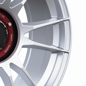 Ruedas de Alto Rendimiento para Pista: Diseño Centerlock Personalizado - Aluminio Forjado 6061-T6 con Detalle de Tapa Roja - Product Image 3