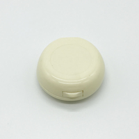 Boîte à poudre vide à couvercle rabattable avec miroir et plateau intérieur, étui de rangement rond en plastique pour poudre libre et crème, pour emballage de maquillage