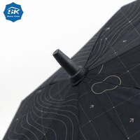 Parapluie de golf de haute qualité à motif planètes et orbites célestes, avec cadre résistant au vent fort, pour articles promotionnels de marque artistique