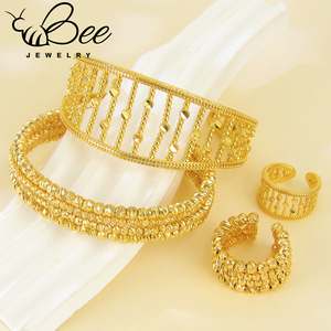 Juego de Anillos y Brazaletes Turcos Vintage, Chapados en Oro de 24k, con Cuentas, para Novias, Bodas y Fiestas - Product Image 2