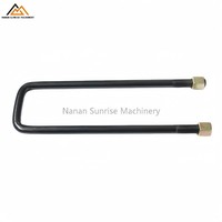 Prix usine OEM/ODM Boulon en U en acier au carbone pour suspension à ressorts à lames, fixations d'essieu de camion et de remorque M18X1.5X83X350