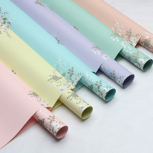 卸売花屋資材 防水オヤ紙 フレッシュマウンテンワイルドフラワープリント 花束包装紙 - Product Image 3