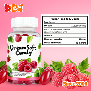 Caramelos al por mayor etiqueta privada personalizada Halal suplemento nutricional melatonina Jelly Bean vitamina sueño ayuda gelatina suave caramelo gomoso - Product Image 6