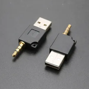 通用串行总线2.0公到3.5毫米公辅助音频插头插孔转换器适配器，适用于汽车Ipod MP3 MP4笔记本适配器