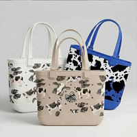 Sac de plage en EVA personnalisé avec logo imprimé pour femmes, grand sac fourre-tout en caoutchouc imperméable, lavable, sac de piscine d'été avec trous, sac fourre-tout en EVA à imprimé animal