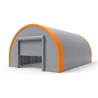 Structure de tente d'entreposage en tissu pour la construction navale, abri, conteneur, hangar, entrepôt, certifiée pour engrais, en PVC et acier galvanisé