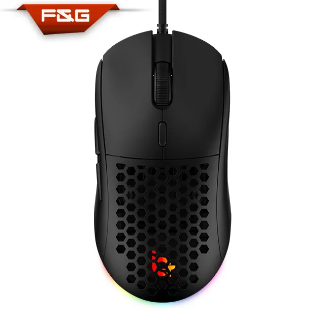 FM15 Ambidextrous Superlight Wired mouse,Gpro X Superlight style,Back cover design and size changeable,Lighter than superlight