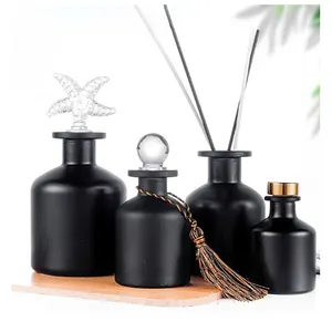 Diffusers Glas Fles Nieuwe Aankomst Reed Diffuser Geur Zwart Reed Diffuser Glazen Fles Glazen Fles Met Stokken Parfum