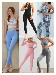 <span class=keywords><strong>Lot</strong></span> de Vêtements de Yoga en Gros en Liquidation – Styles Mixtes pour Femmes, Ensembles de Sport et Fitness (Soutiens-gorge de Sport, Leggings) – Stock en Gros Prix Usine - Product Image 3
