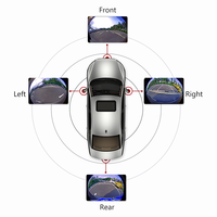 Caméra de recul pour voiture Wemaer OEM 720P 2D 360° avec miroir, CVBS VGA AHD HS Hisilicon, vision nocturne, système de caméra de recul pour voiture